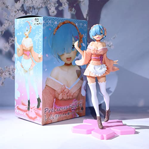 Figura de Rem Ram, Vida en otro mundo Figura de Rem Ram PVC, Dibujos animados de personajes de anime, Colección de juguetes para adultos Regalos