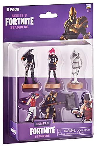 Figuras auténticas de Fortnite con Sello, Paquete de 5 de Lujo - Personajes Populares de Fornite Battle Royale - Colección Serie 3 para niños y niñas- D (S3) (A)