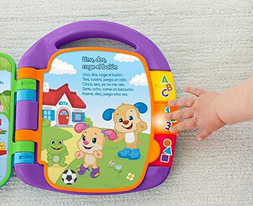 Fisher-Price Libro interactivo de aprendizaje, juguete bebé +6 meses (Mattel FRC69)