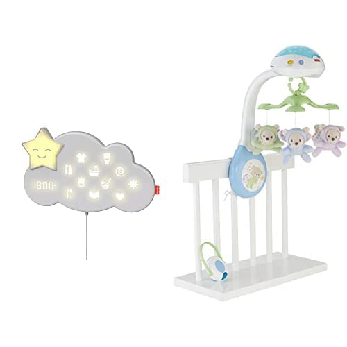 Fisher-Price Lumalou Lámpara Rutinas de Sueño(Mattel GWM53) y Móvil Ositos Voladores (Mattel CDN41)