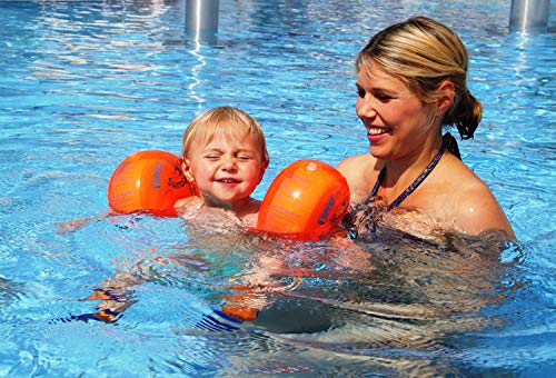 Flipper Swimsafe 77840117 - Ayuda a la flotación para niños a partir de 12 meses, (con núcleo de espuma de PE irrompible, segura en piscina cubierta, piscina exterior y en el mar) naranja