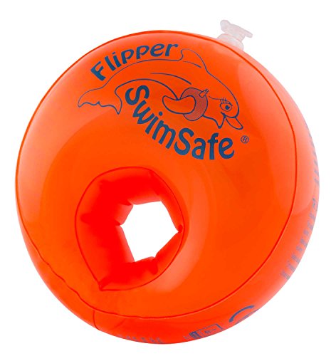 Flipper Swimsafe 77840117 - Ayuda a la flotación para niños a partir de 12 meses, (con núcleo de espuma de PE irrompible, segura en piscina cubierta, piscina exterior y en el mar) naranja