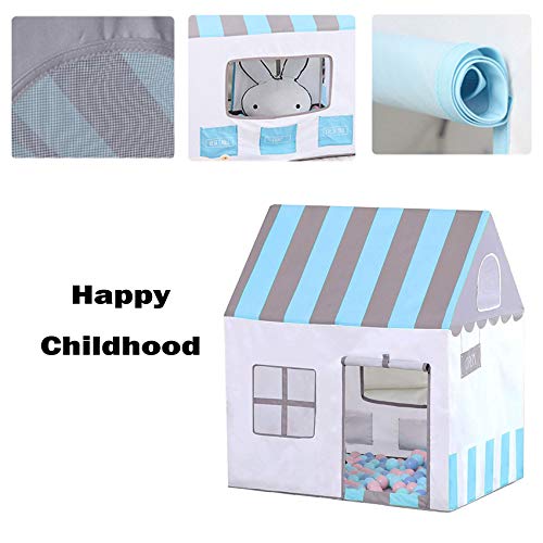 Floving Carpa para niños, Carpa para bebé, Niños Castillo, Azul, Rosa, Regalo de cumpleaños, Interior / Exterior, Sala de Juguetes, Seguridad y no tóxico. (Blue)