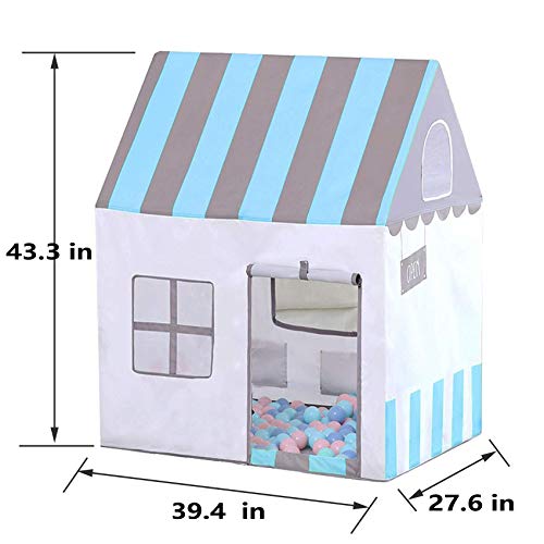 Floving Carpa para niños, Carpa para bebé, Niños Castillo, Azul, Rosa, Regalo de cumpleaños, Interior / Exterior, Sala de Juguetes, Seguridad y no tóxico. (Blue)