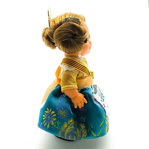 Folk Artesanía Muñeca Regional colección de 15 cm con Vestido típico Valenciana Fallera Fallas Valencia España.