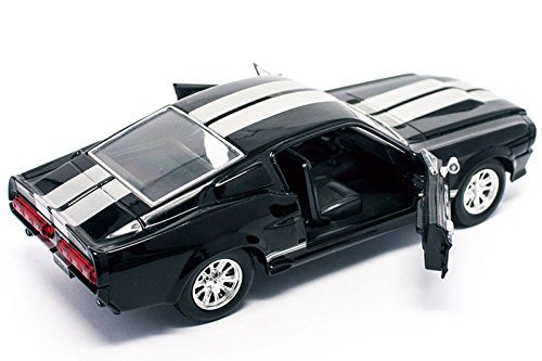 Ford Shelby Lucky Diecast 1/24 Mustang GT 500 1967 Negro GT500, Coche Fundido a presión