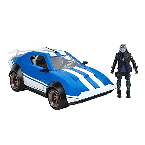 Fortnite Joy Ride Whiplash (Azul y Blanco), vehículo con Figura articulada X-Lord de 4 Pulgadas, Multicolor (Jazwares FNT0815)