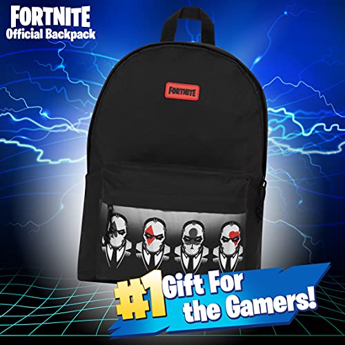 Fortnite Mochilas Escolares, Mochilas Escolares Juveniles de Gran Capacidad, Material Escolar con Merchandising Oficial (Negro)