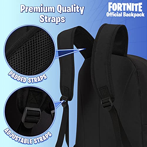 Fortnite Mochilas Escolares, Mochilas Escolares Juveniles de Gran Capacidad, Material Escolar con Merchandising Oficial (Negro)