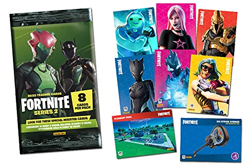 Fortnite Trading card Series 2 BOX DA 18 Bustine- Caja Sobres, Color Verde (Panini España