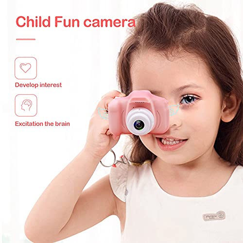 Fotos Digital para Niños, Cámara Fotos niños con Tarjeta de Memoria Micro SD 32GB, Camara Fotos Infantil para Niños Niñas Regalos de cumpleaños, 1080P, Rosa