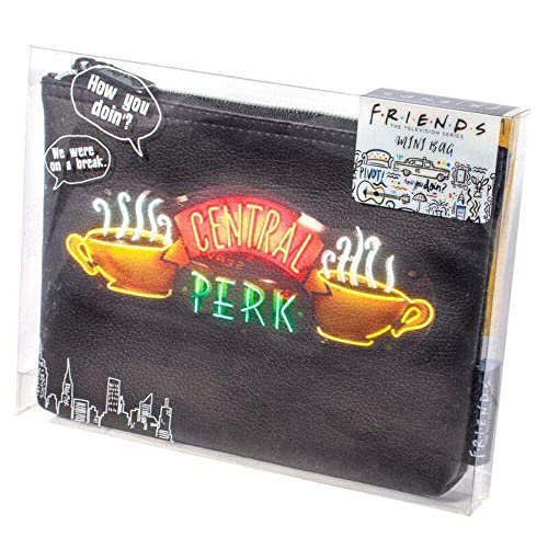 Friends Amigos Central Perk Negro Mini Bolsa de Cosm ticos