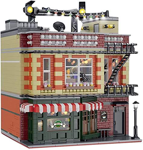 Friends Friends Apartment Building Blocks, 4638 Piezas Amigos Central Perk Modular Street View Series Set de construcción, Compatible con Lego