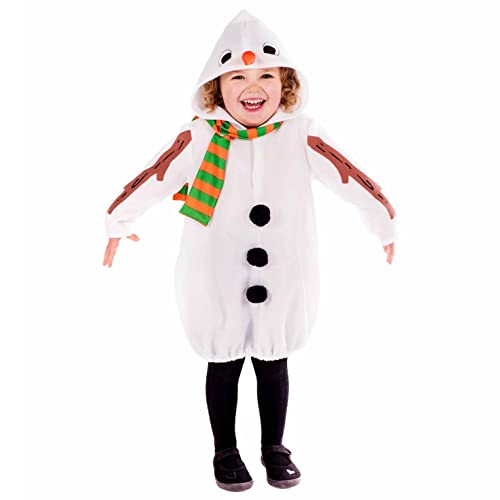 Fun Shack Disfraz Muñeco de Nieve Niñas y Niños, Disfraz Navidad Niño Disponible en Talla 1-2 Años