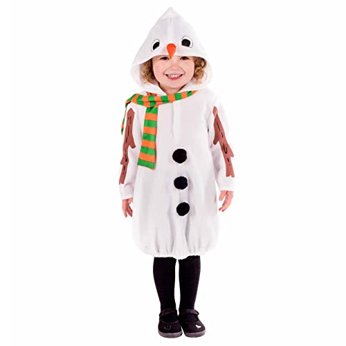 Fun Shack Disfraz Muñeco de Nieve Niñas y Niños, Disfraz Navidad Niño Disponible en Talla 1-2 Años