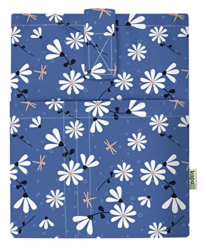 Funda de libro para libros duros para libro folleto, tela lavable, impermeable, protector de libro, acolchada, funda protectora para tablet para adultos (Camomilla)