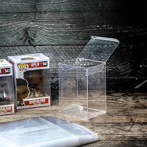 Fundas protectoras para Funko Pop - Paquete de 20 | 4 "Funko Pop Compatible | Caja protectora libre de ácido | Vitrina de figurillas de vinilo | Pukkr