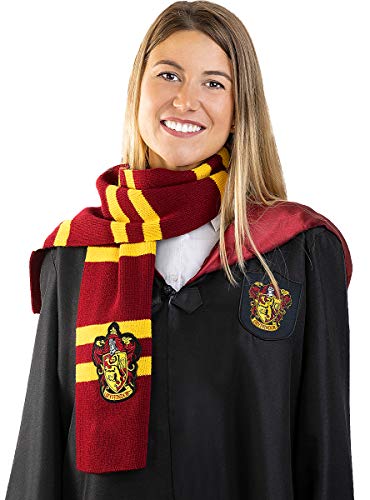 Funidelia | Bufanda Harry Potter Gryffindor Oficial para Hombre y Mujer ▶ Hogwarts, Magos, Películas & Series - Color: Granate, Accesorio para Disfraz - Licencia: 100% Oficial