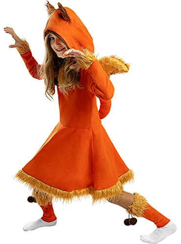 Funidelia | Disfraz de Zorro para niña Talla 5-6 años ▶ Animales - Color: Naranja - Divertidos Disfraces y complementos para Carnaval y Halloween