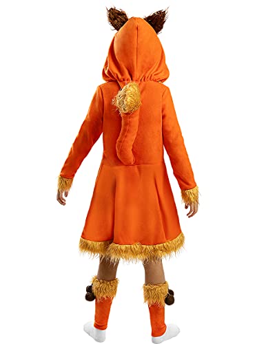 Funidelia | Disfraz de Zorro para niña Talla 5-6 años ▶ Animales - Color: Naranja - Divertidos Disfraces y complementos para Carnaval y Halloween