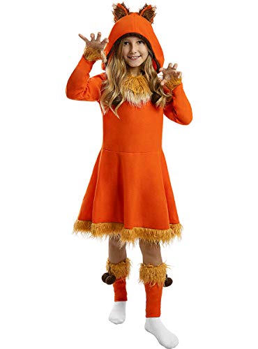 Funidelia | Disfraz de Zorro para niña Talla 5-6 años ▶ Animales - Color: Naranja - Divertidos Disfraces y complementos para Carnaval y Halloween