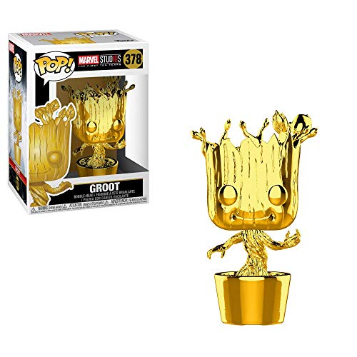 Funko 33514 POP Bobble: Marvel: Marvel Studios 10: Groot (Chrome)