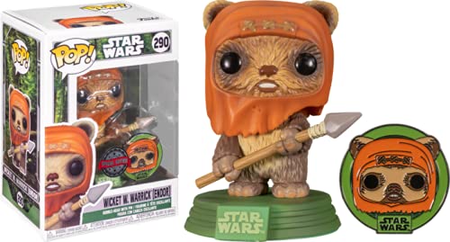 Funko 55689 POP Star Wars ATG- Wicket w/Pin , Amazon Exclusive