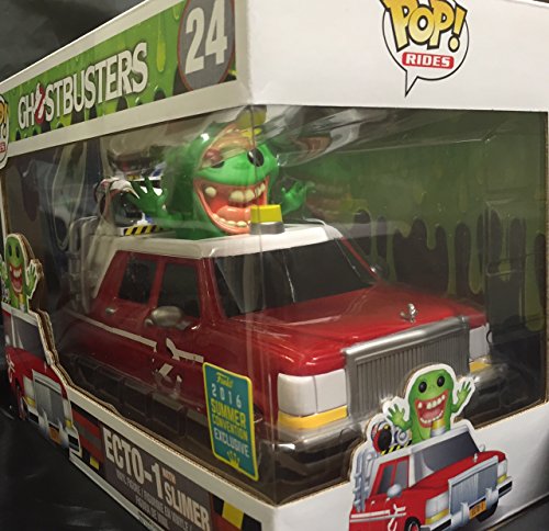 Funko 9925 – Cazafantasmas 2016, Figura Pop Vinyl 24 Ecto-1 con Slimer (Moquete)