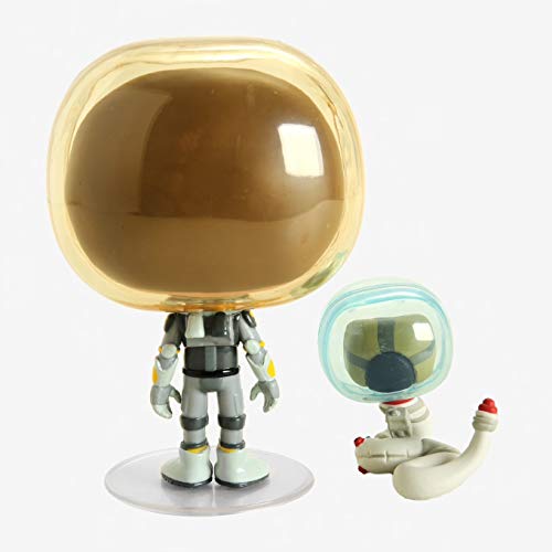 Funko- Pop Animation: Rick & Morty-Space Suit Morty w/Snake Rick and Collectible Toy, Multicolor (45435)