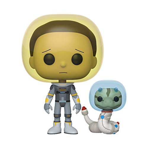 Funko- Pop Animation: Rick & Morty-Space Suit Morty w/Snake Rick and Collectible Toy, Multicolor (45435)