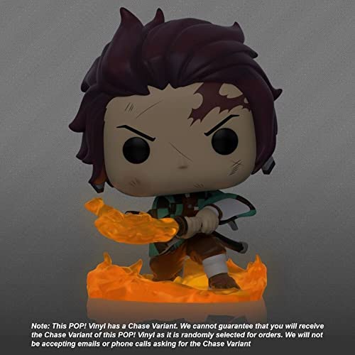 Funko Pop Demon Slayer Tanjiro Kamado con hoja flameante