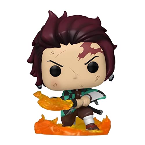 Funko Pop Demon Slayer Tanjiro Kamado con hoja flameante