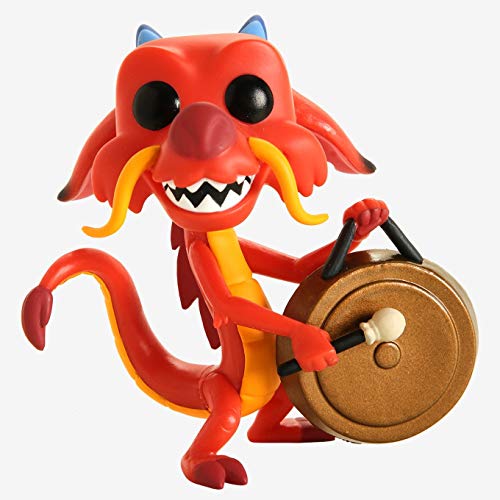 Funko- Pop Disney: Mulan-Mushu w/Gong Princess Figura Coleccionable, Multicolor, Talla Única (45327)