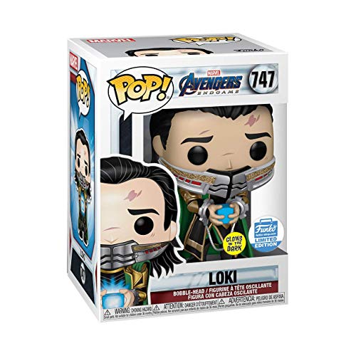 Funko Pop! Marvel: Avengers Endgame - Loki con Tesseract que brilla en la oscuridad