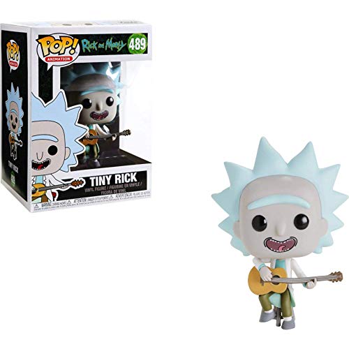 Funko - POP Tiny Rick w/ Guitarra Figura Coleccionable de Vinilo, multicolor(Funko 34215)