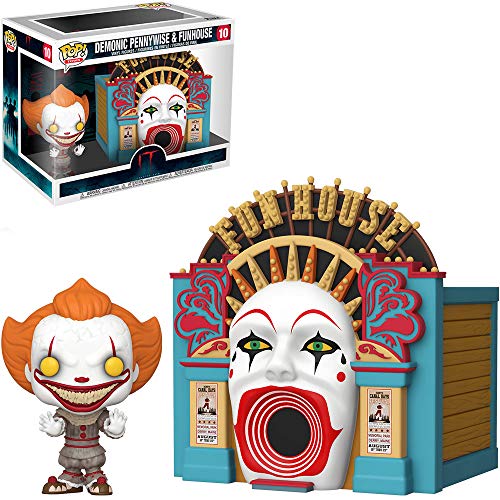 Funko- Pop Town: IT 2-Demonic Pennywise w/Funhouse Other License Balloon 15 Collectible Toy, Multicolor (45660)