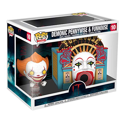 Funko- Pop Town: IT 2-Demonic Pennywise w/Funhouse Other License Balloon 15 Collectible Toy, Multicolor (45660)