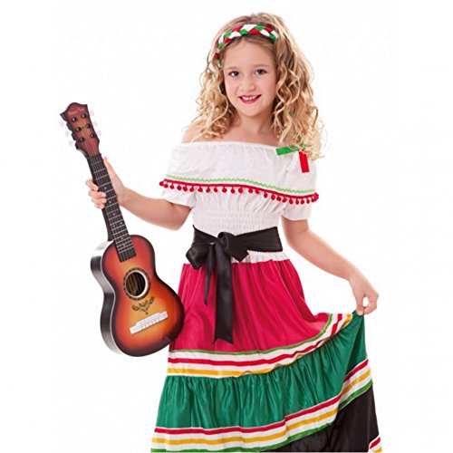 Fyasa Disfraz de niña mexicana para niñas de 10 a 12 años, multicolor, M 706476-T03