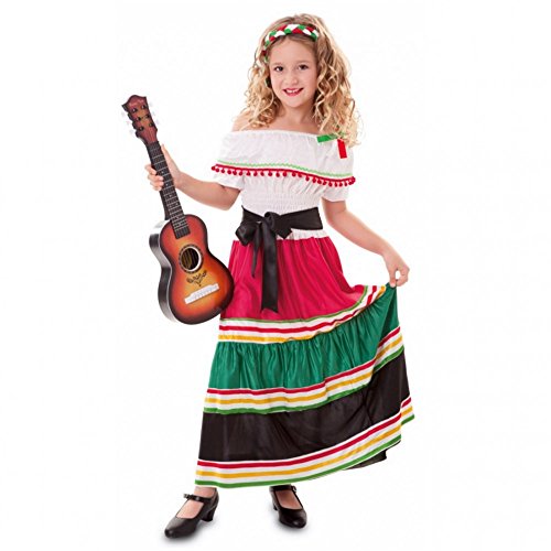 Fyasa Disfraz de niña mexicana para niñas de 10 a 12 años, multicolor, M 706476-T03