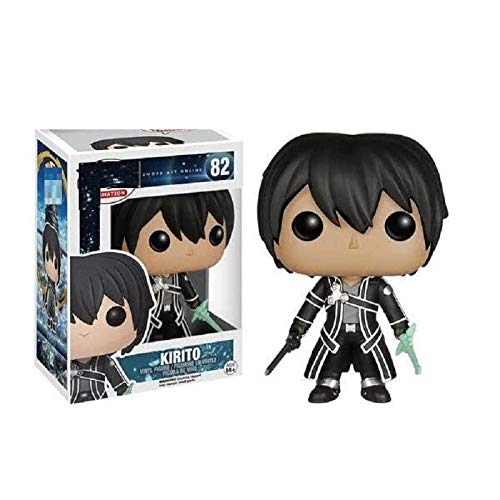 FYH Shop Animation Sword Art Online Kirito Anime Japonés 10Cm Dibujos Animados Vinilo Figura De Acción Juguetes,Decoraciones Alta Colección De Regalos