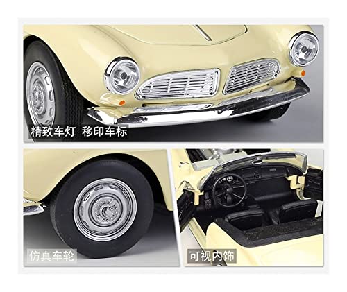 GEBAN Vehículo a Escala Escala 1: 24 para BMW 507 Diecast Coche Deportivo Simulador Coche Juguete Modelo Coche Aleación Metal Coche Juguete Clásico para Colección Regalos para Niños (Color : White1)