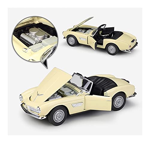 GEBAN Vehículo a Escala Escala 1: 24 para BMW 507 Diecast Coche Deportivo Simulador Coche Juguete Modelo Coche Aleación Metal Coche Juguete Clásico para Colección Regalos para Niños (Color : White1)