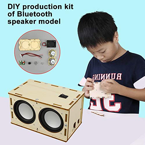 GeKLok DIY Caja de altavoz Bluetooth, amplificador de sonido de música, kit de bricolaje electrónico, accesorios de experimento de ciencia segura para la práctica de los niños, 125 x 74 x 68 mm