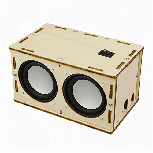 GeKLok DIY Caja de altavoz Bluetooth, amplificador de sonido de música, kit de bricolaje electrónico, accesorios de experimento de ciencia segura para la práctica de los niños, 125 x 74 x 68 mm