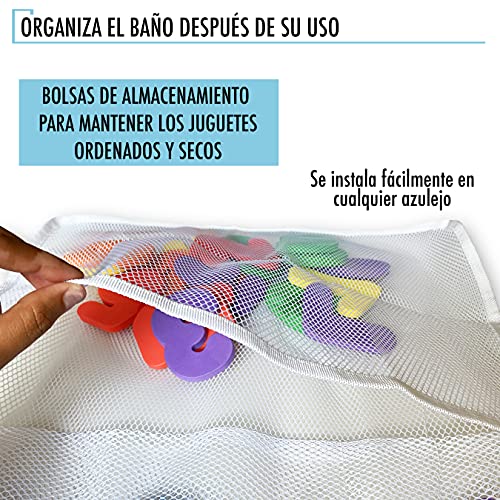 Genérico Juguetes para El Baño con Números y Letras De Forma Educativa | Números y Letras Infantiles de Baño Bebe | 36 Piezas De Goma Eva con Bolsa de Almacenamiento para Aprender y Disfrutar