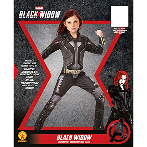 Generique - 3702134-M Black Widow 3702134-M - Disfraz infantil de película negra (talla M), color negro