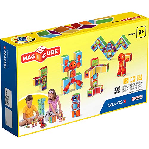 Geomag- MagiCube Robots Juego de Construcción, 38 Piezas, Multicolor (142)