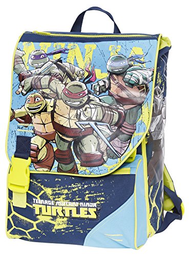 Giochi Preziosi - Mochila Escolar Ampliable de Tortugas Ninja, Incluye Daga Homenaje a Rafael