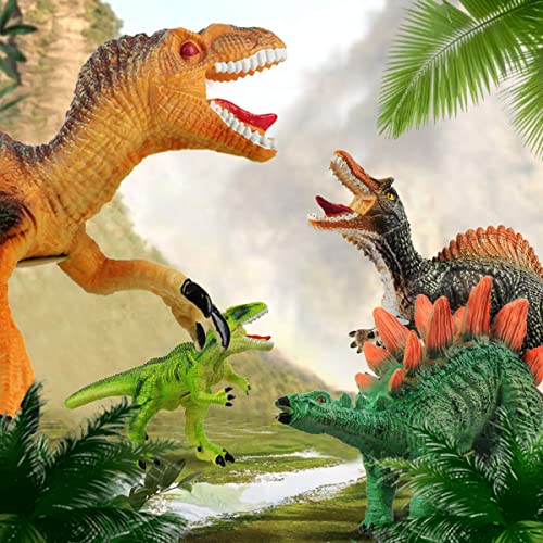 GizmoVine Dinosaurios Juguetes para NiñOs y NiñAs de 2 AñOs en Adelante,4 Piezas de Gran TamañO 28-35 Cm Figuras de Animales Juguetes Educativos para BebéS Animales Juguetes Regalos con Sonido