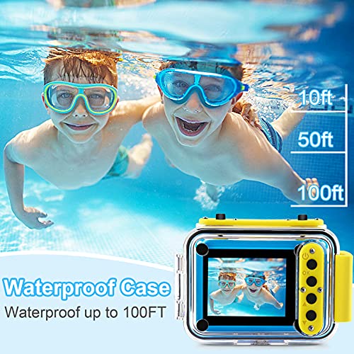 GKTZ - Cámara de Fotos Infantil Impermeable con vídeo de acción submarina para niños, cámara Selfie Digital con Juegos de 3 a 10 años, niñas, niños, Regalo, con Pantalla de 2 Pulgadas